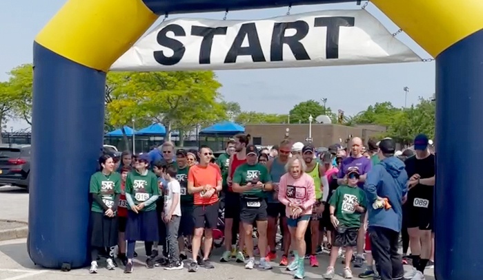 5K Run start line