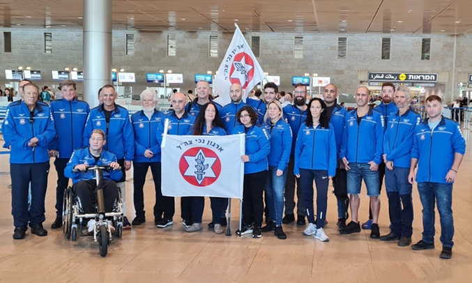 Team Blue from Israel preparing to depart for the Invictus Games.