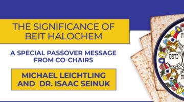 The significance of Beit Halochem with a Seder plate and matzah