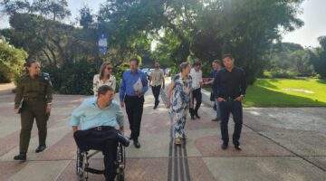 President Herzog visiting Beit Halochem Tel Aviv