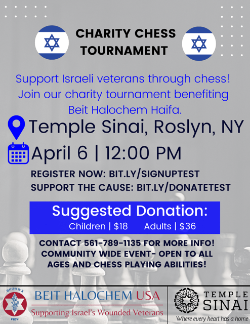 Charity Chess tournament - April 6